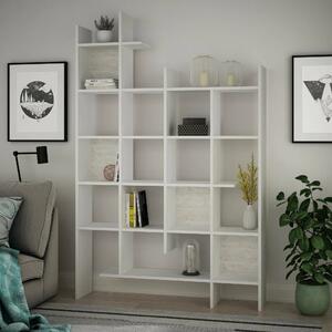 Libreria elegante bianca 122x188h cm - Achela