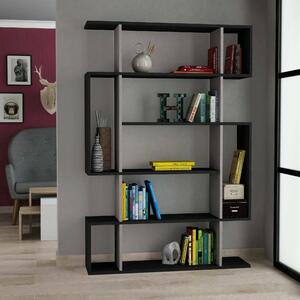 Libreria verticale antracite e beige 110x161h cm - Agamermis