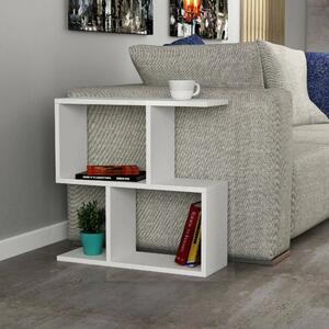 Tavolino salotto rettangolare bianco 60x20x60h cm - Fabrizia
