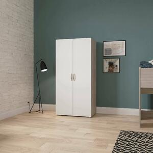 Guardaroba in legno rovere e bianco opaco 79x165h cm - Barge