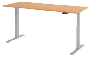 Scrivania elettrica bümö modello XDKB - Struttura: argento, finitura: noce, dimensioni: 200 x 80 cm