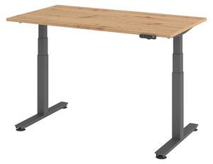 Scrivania elettrica bümö XDSM - Finitura: effetto legno di faggio, struttura: grafite, dimensioni: 140 x 80 cm