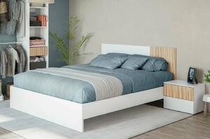 Letto matrimoniale bianco 196x166cm - Adia