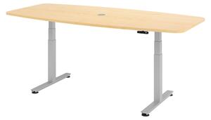 Tavolo da conferenza elettrico bümö XDSM22 - Finitura: acero, struttura: argento