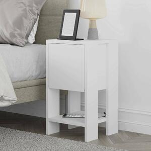 Comodino in legno bianco 30x30x55h cm - Filippa