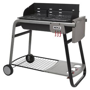 Barbecue a carbone con ruote, dimensioni 120 x 58,5 x 95 cm, colore nero/grigio
