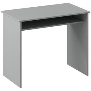 HOMCOM Scrivania per computer sobria minimalista compatta con 1 ripiano, pannelli truciolari, 90x50x74 cm, grigio | Aosom Italy