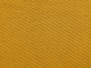 Coperta giallo senape in cotone e con frange fatta a mano 125 x 150 cm soggiorno camera da letto divano Beliani