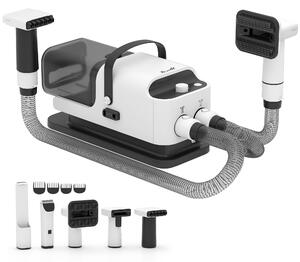 PawHut Asciugatore Blower 5-in-1 600W Asciugatore per Cani con Velocità del Vento e Temperature Regolabili 37,6x17,5x18,5 cm Bianco | Aosom Italy
