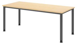 Scrivania bümö Serie H - Finitura: acero, struttura: grafite, dimensioni: 180 x 80 cm