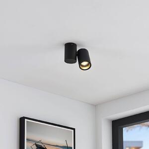 Lampada da soffitto Arcchio Gesina, a 1 luce, nera, alluminio, 11,6 cm
