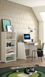 Libreria 3 ripiani bianca e rovere 60x130h cm - Aky