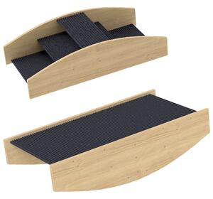 PawHut Altalena 2-in-1 per cani con scaletta, antiscivolo e abete, 80x39,5 cm, Legno naturale | Aosom Italy