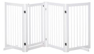 PawHut Cancello divisorio per cani Autoportante con piedi, per porte Scale e Porte, Cucina e Corridoio, 220x91 cm, Bianco | Aosom Italy