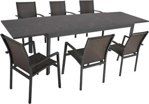Gruppo tavolo NEREA 7 pezzi