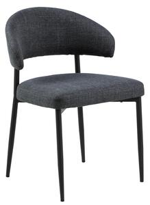 IRIS Antracite [Grigio Scuro] (tessuto Basel 19) - MODERNA SEDIA IMBOTTITA PER SALONE/SALA DA PRANZO LOFT