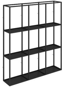 HOMCOM Scaffale da parete industriale con 9 scomparti, scaffale in metallo per collezioni, ideale per l'arredamento, Nero | Aosom Italy