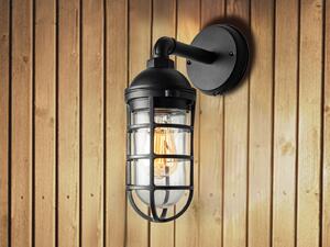 Konstsmide 7355-750 Lampada da parete Olbia. E27 con vetro trasparente nero
