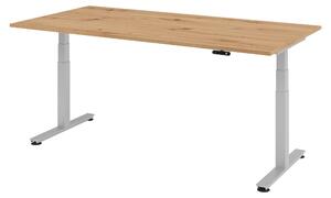 Scrivania elettrica bümö XDSM - Struttura: argento, finitura: rovere nodoso, dimensioni: 200 x 100 cm
