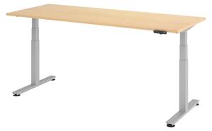Scrivania elettrica bümö modello XDSM - Finitura: Noce, Struttura: Argento, Dimensioni: 200 x 80 cm