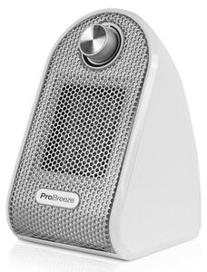 Piccolo riscaldatore ceramico da 500W per scrivania, colore bianco
