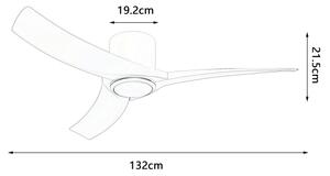 ZEVENTI - Ventilatore da soffitto LED ORBITO LED/24W/230V Wi-Fi Tuya nero + telecomando