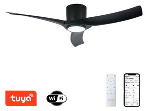 ZEVENTI - Ventilatore da soffitto LED ORBITO LED/24W/230V Wi-Fi Tuya nero + telecomando