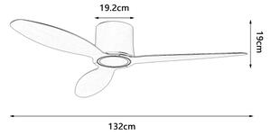 ZEVENTI - Ventilatore da soffitto LED VENTORA LED/24W/230V Wi-Fi Tuya nero + telecomando