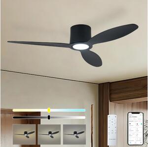 ZEVENTI - Ventilatore da soffitto LED VENTORA LED/24W/230V Wi-Fi Tuya nero + telecomando