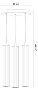 Zuma Line 1221 - Lampadario a sospensione con cavo ARIA 3xE14/7W/230V dorato