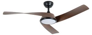 ZEVENTI - Ventilatore da soffitto LED AERYS LED/24W/230V Wi-Fi Tuya nero/noce + telecomando