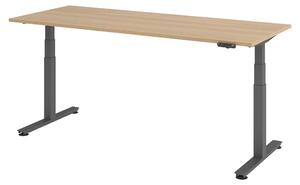 Scrivania elettrica bümö modello XDSM - Struttura: grafite, finitura: noce, dimensioni: 200 x 80 cm
