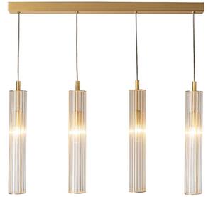 Zuma Line 1222 - Lampadario a sospensione ARIA su cavo, 4xE14/7W/230V, oro
