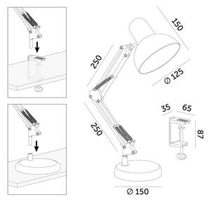 Lampada da tavolo AURIQ 1xE27/60W/230V rosa