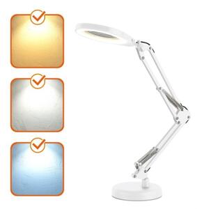 Lampada da tavolo LED dimmerabile con lente d'ingrandimento 2 in 1 AURIQ LOUPE LED/10W/5V 3000/4000/6500K bianca