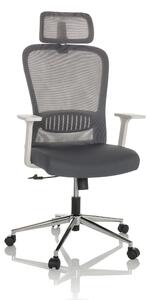 Sedia da ufficio BELAIA W, rivestita in tessuto, colore grigio, con supporto lombare regolabile in altezza