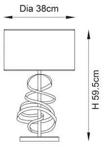 Endon 82071 - Lampada da tavolo 1xE27/10W/230V bianco/ottone/nero