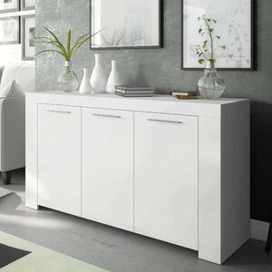 Credenza bianca 144x42x80h cm 3 ante - Amaculi