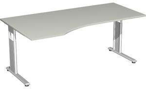 Geramöbel scrivania Lisbon L 180 X 100 grigio chiaro/argento