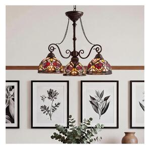 Quoizel QZ-LARISSA-3P-CH - Lampadario a catena in stile Tiffany LARISSA 3xE27/60W/230V
