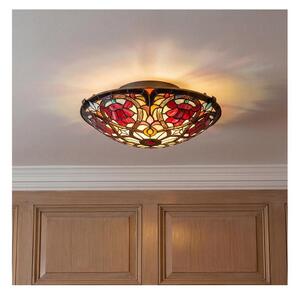 Quoizel QZ-LARISSA-F - Plafoniera in stile Tiffany LARISSA 2xE27/40W/230V