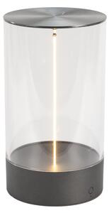 Lampada da tavolo/lanterna Konstsmide Edison M 7848-370 | grigio scuro | Interno/Esterno | Senza fili | 0,7 W, 5–55 lm, 2700K | 12 x 13 x 23 cm