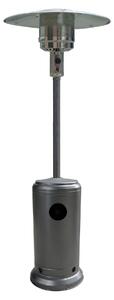 Milani Home - fungo riscaldante a gas, acciaio, stufa da esterno, grigio scuro, 81 x 81 x 220 cm