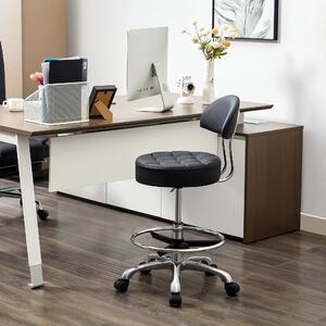 Sedia da ufficio ergonomica, regolabile in altezza da 20 a 27 pollici, colore nero