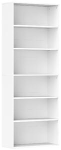 HOMCOM Libreria a 6 ripiani con ripiani regolabili per soggiorno, camera, ufficio, 60x24x158,5cm, bianco | Aosom Italy