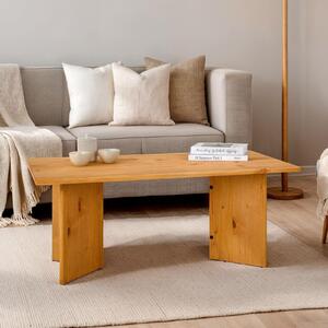 Tavolino MESA in legno massello, dimensioni 110 x 45 x 60 cm, laccato - tavolino da divano minimalista in legno, tavolo da soggiorno con gambe angolate