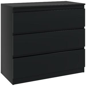 HOMCOM Comò 3 cassetti, Mobile contenitore dal design essenziale per camera, interno, 80l x 39P x 73H cm | Aosom Italy