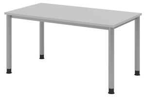 Scrivania bümö Serie H - Struttura: argento, finitura: grigio, dimensioni: 140 x 80 cm