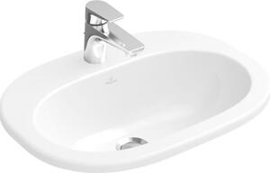 Villeroy & Boch lavabo da incasso O.novo 416156 560x405mm centro hl. passante con vasca bianco a. c, 416156R
