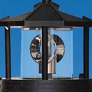 Testa di segnalazione con base solare per faro, altezza circa 11 cm, diametro circa 10 cm, 2493
